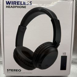 Wireless Bluetooth Headphones for TV, HiFi Stereo Soft Earmuffs black