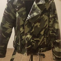 Camouflage Leather Jacket