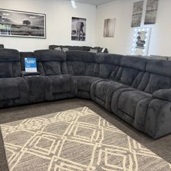 🔥 Modern Dark Gray Sectional Sofa Set – Just $1299!