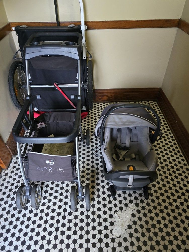 Chicco Keyfit 35 ZIP CLEARTEX Infant Car Seat And Keyfit CADDY