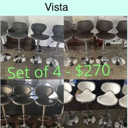 Brand New Set Of 4 Bar Stools / Vista / Height Adjustable / Swivel / Price Is Firm / New In 📦/ Pick Up Only