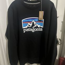 Patagonia - Men's Fitz Roy Horizons Uprisal Crew Sweatshirt - Black