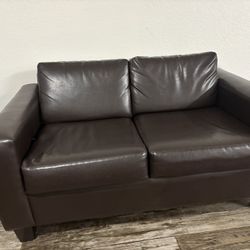 Brown Leather Couch 