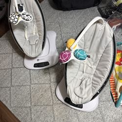 Two 4moms Mamaroo Baby Swings In Good Condition