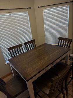 height dining table with 6 chairs
