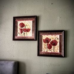 “Wild Poppies” Raised Shadowbox Art by Conrad Knutsen (14”X14”)