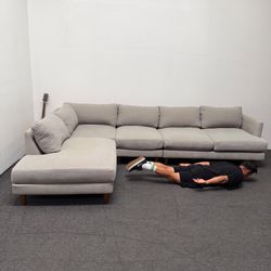 Adeline Foam Adjustable 109" / 139” 3-Piece Sectional Couch - Retails 2.5k (extended version) a Deep