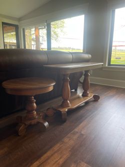 Solid wood oak coffee table(s) and sofa table