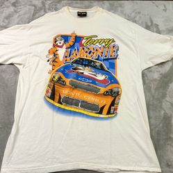 Vintage Terry Labonte Nascar Tshirt Kelloggs Tony The Tiger 2002 XL Y2K