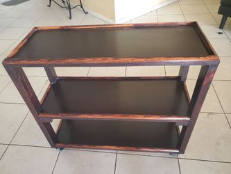 Heavy duty Restaurant rolling cart - 3 shelves- Solid Wood - Commercial Grade