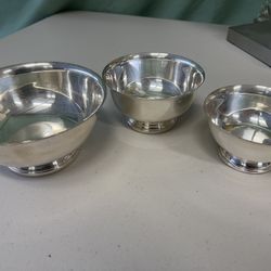 Gotham Y0779 - YC778 - K23 (Set Of 3) Silver Bowl Sets