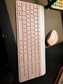 Wireless Keyboard and Mouse Set (Pink)