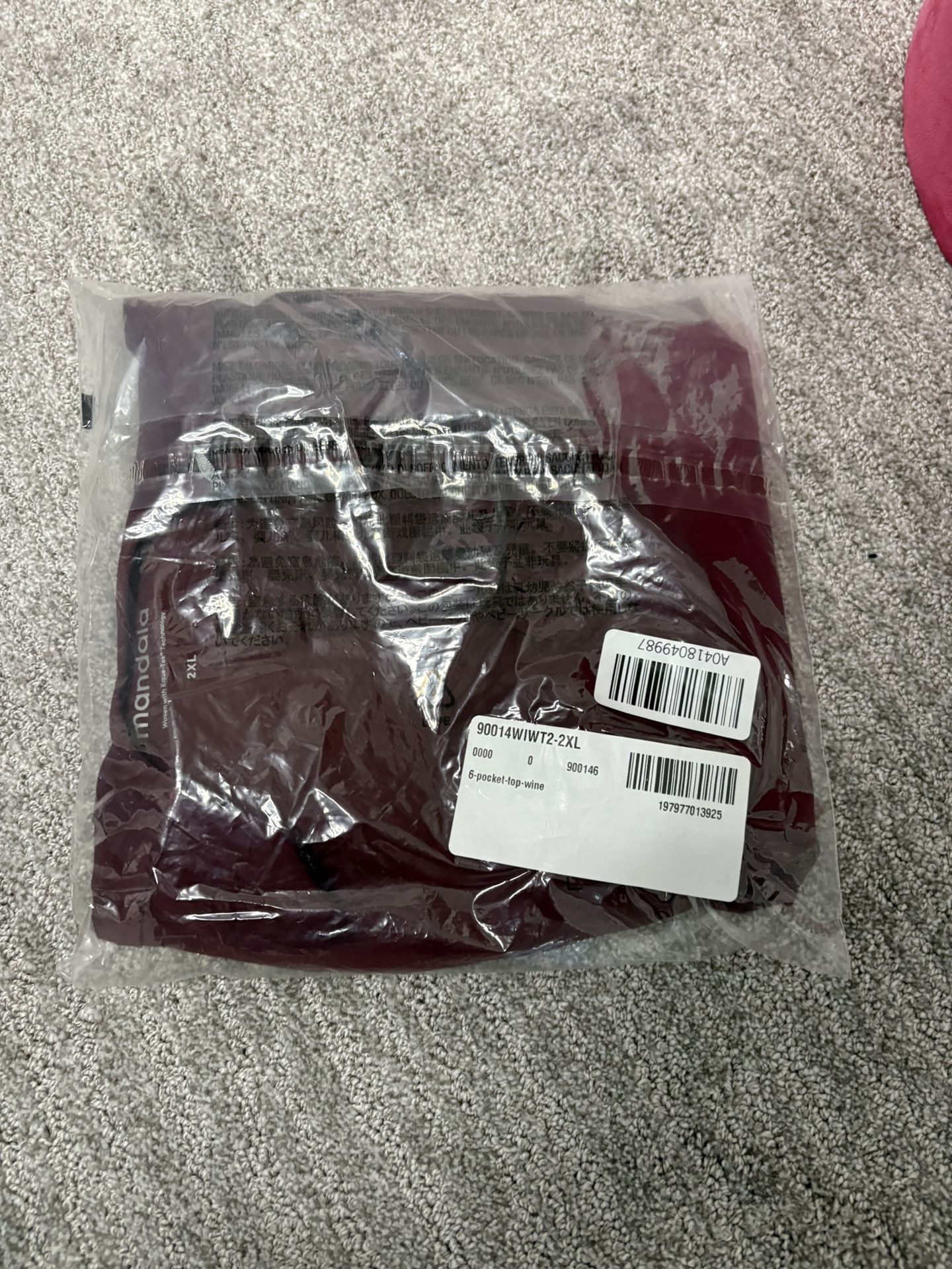 Size Large Wine Color Scrubs