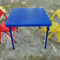 Kid's Folding Table and Chair Set