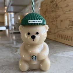 Starbucks Bearista Bear Glass Cup – Holiday Limited Edition
