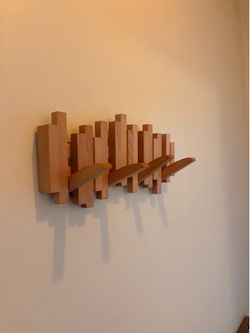Custom Wooden Retractable Coat Rack / Wall Hanger
