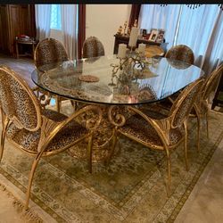 Dining Table-handcrafted 24k Gold Polished 