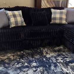 Easter Sale! ⚫️ Brand New Byers Market Midnight Madness SUPER SIZED 3pc Sectional Set!! 12 by 6'