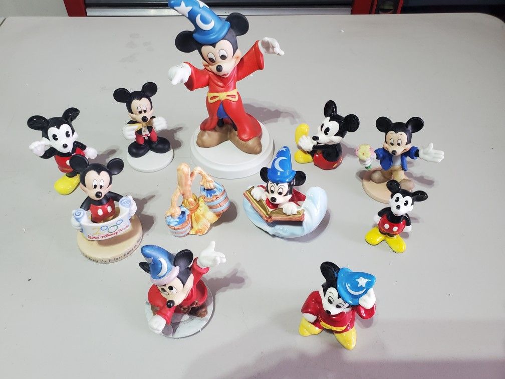 Mickey Mouse Ceramics-Lot Of 11