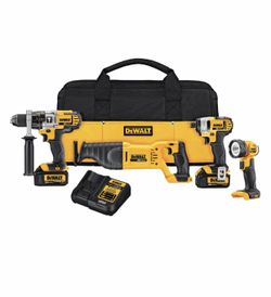 20-Volt MAX Lithium-Ion Cordless Combo Kit (4-Tool) with (2) Batteries 3.0Ah, Charger and Tool Bag