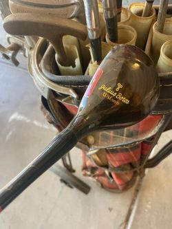 Antique Full Set Of Julius Boros Tournament Irons, Woods And Roll Cart