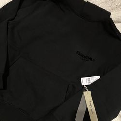 essential hoodie , color black, size m