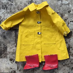 American Girl Doll Molly Raincoat and Boots. Retired.