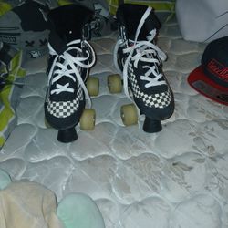 Roller skates sizes 3 to 7 adjustable.