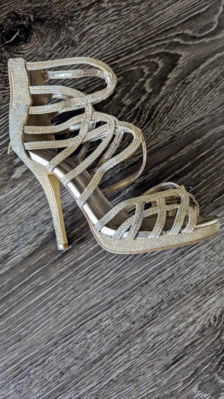 Glittery, Sexy Goldy-Silvery Heels