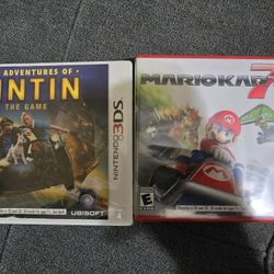 Mario Kart 7 for Nintendo 3DS SEALED and Tintin game