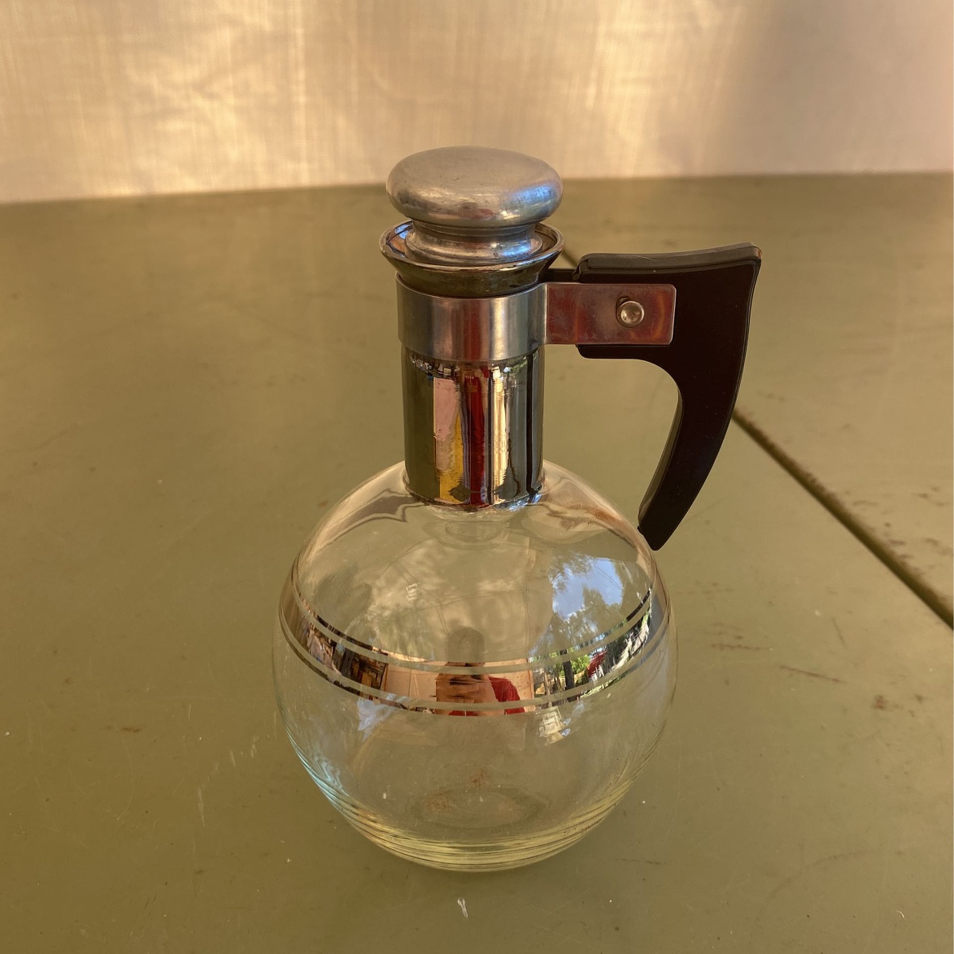 Vintage Mini Carafe Glass Decanter- Cork Stopper Cruets