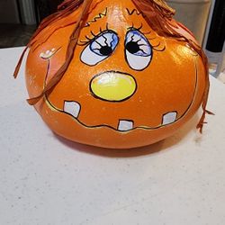 Hand Painted Halloween Gourd