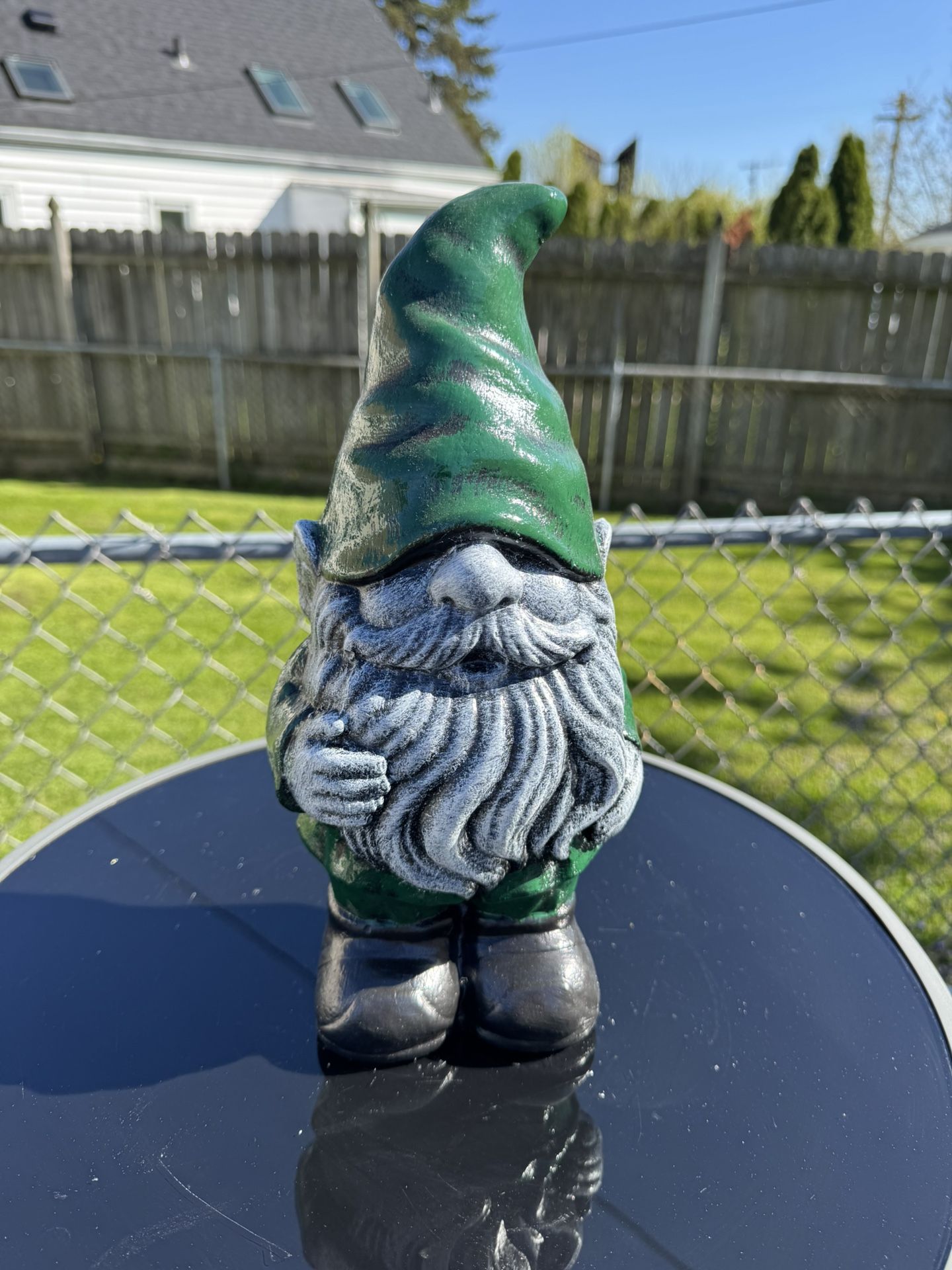 The Green Gnome Statue