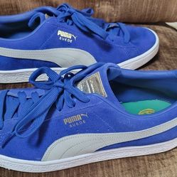 Royal Blue W/ Gold Puma SUEDE