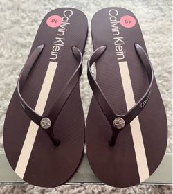 Calvin Klein Flip Flops Size 10