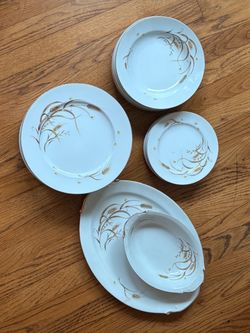 Wheat design china plates for events/wedding