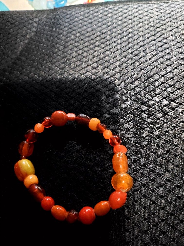 Beautiful Hand Made Glass Bead Bracket size Med.