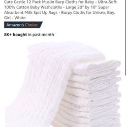 Muslin Baby Burp Cloths 