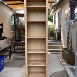 Wooden shelves