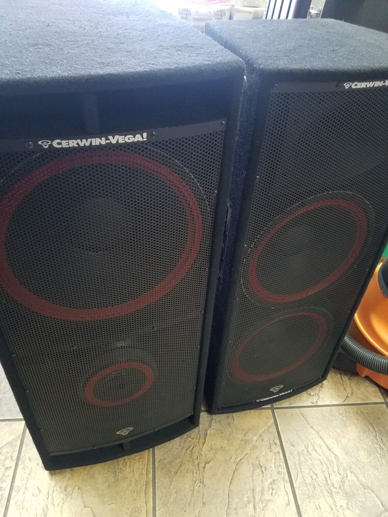 Cerwin Vega top and bottom speakers