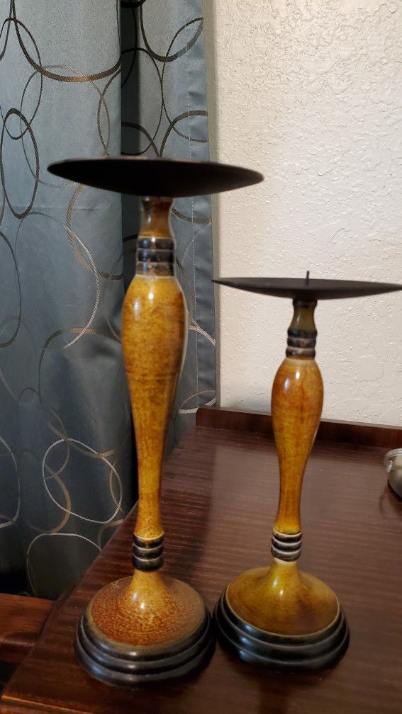Two candle holders 