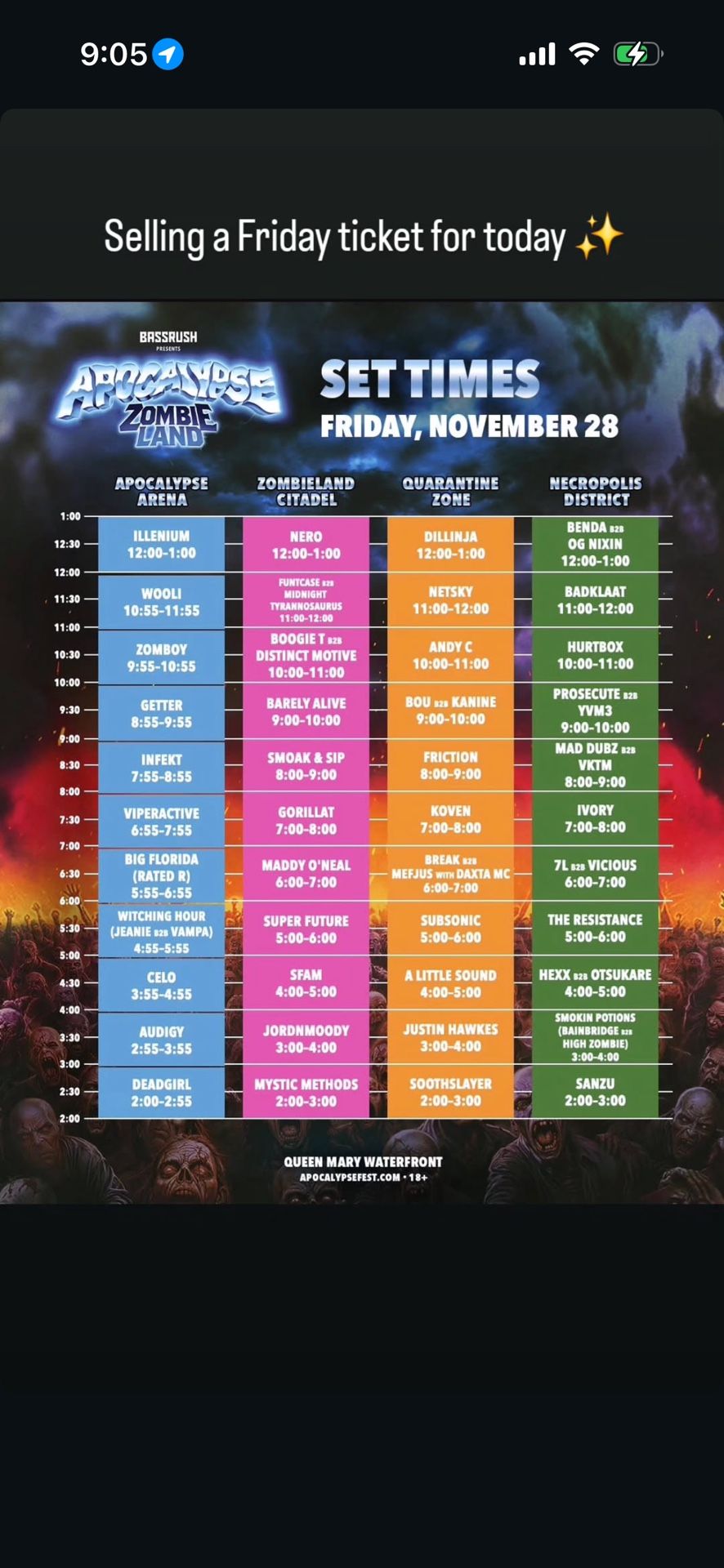 Apocalypse GA Friday