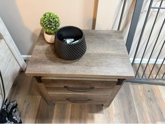 Matching Rustic Industrial Nightstands Set of 2