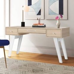 Like NEW South Shore Helsy 60" Desk (Soft Elm)