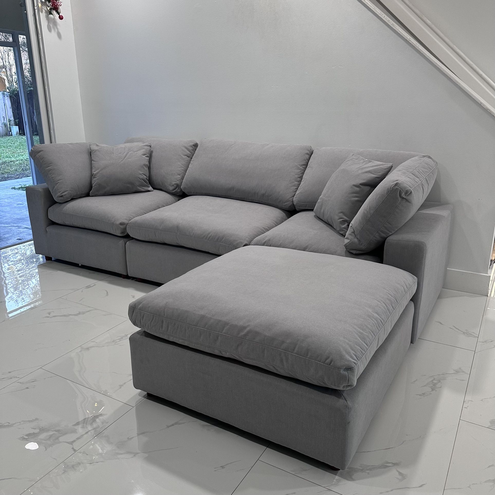 New Grey Sofa Cloud Couch Sectional