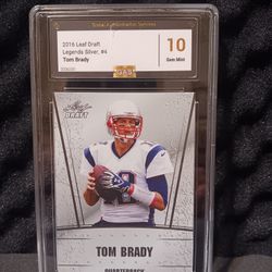 2016 Leaf Draft Legends Silver #4 Tom Brady GAS 10 Gem Mint 
