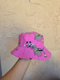 Disney Neff Mickey Mouse Pink Floral Bucket Hat Adult Unisex Multicolor