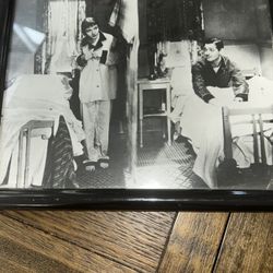 Framed Photo 1934 It Happened One Night Clark Gable and Claudette Colbert. B&W