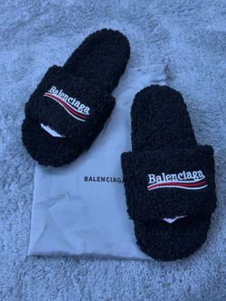 Balenciaga Fur Slides