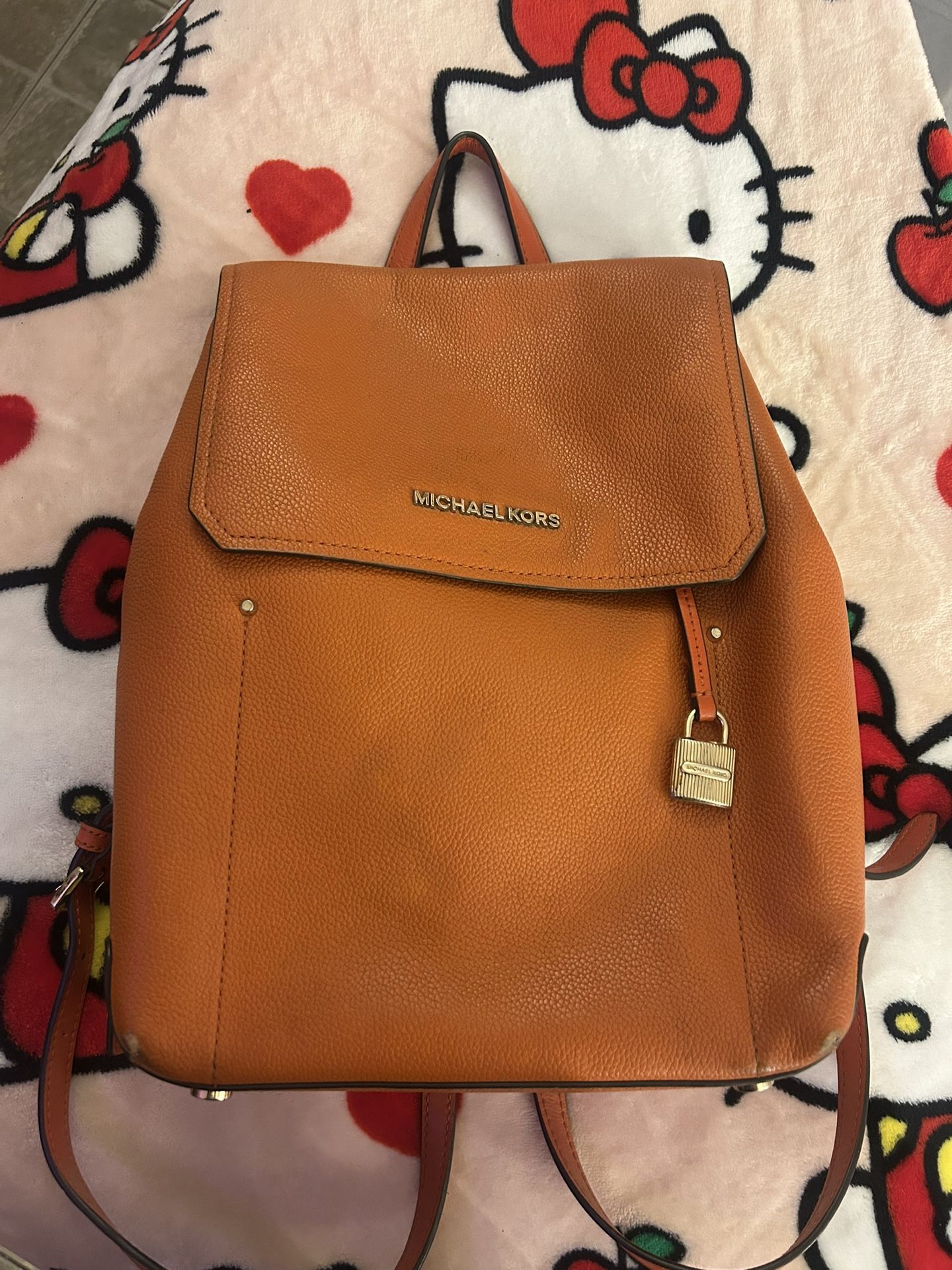 Orange MK Backpack And Wallet 🧡
